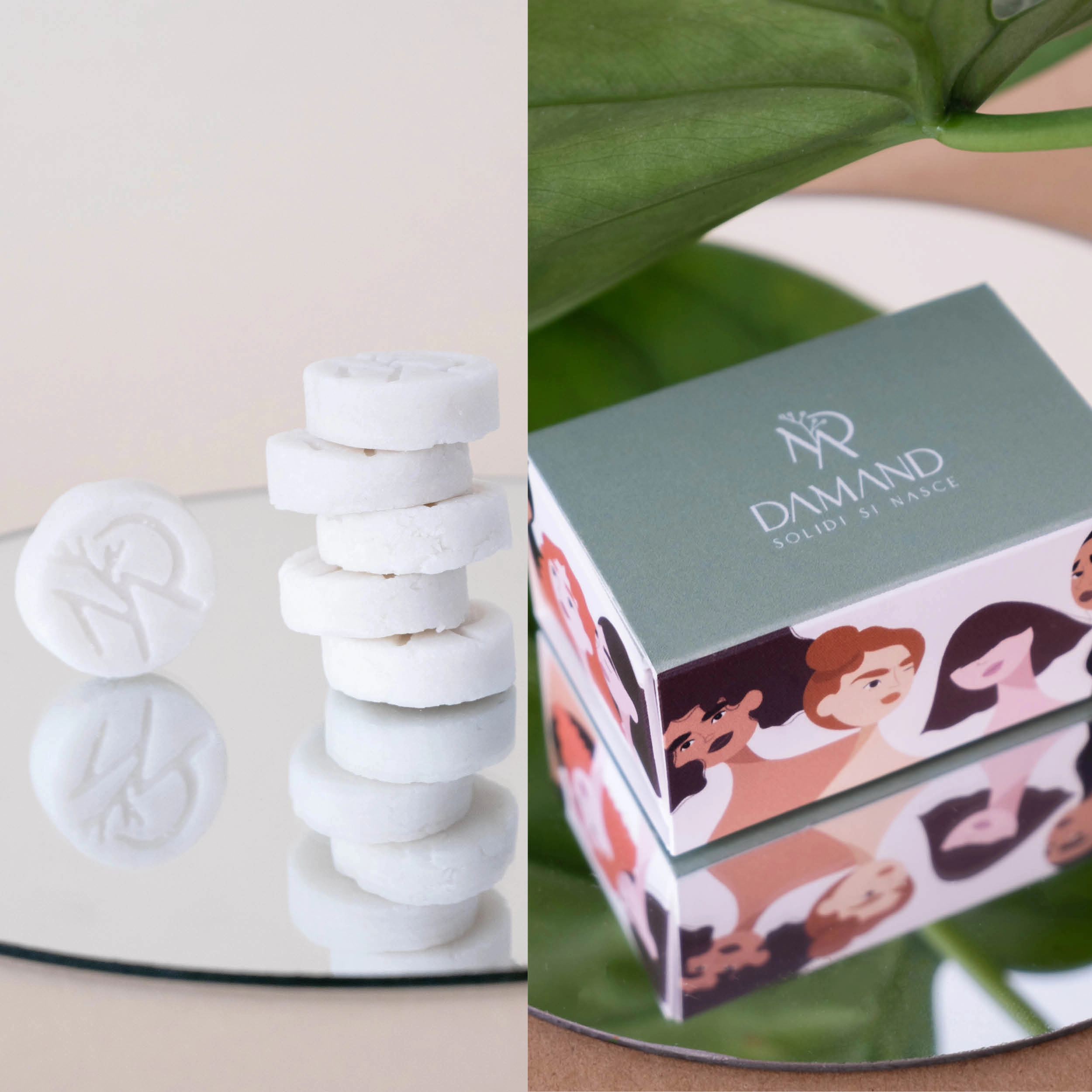 Studio di un package design green per shampoo e balsamo solido | June Graph